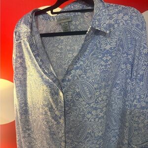 Catherines Light Blue Paisley Shirt